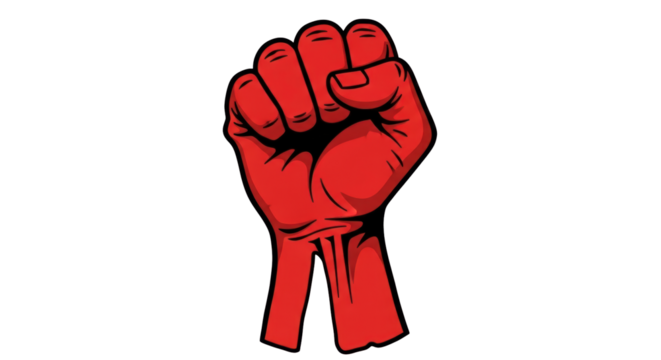 Isolated Red Fist