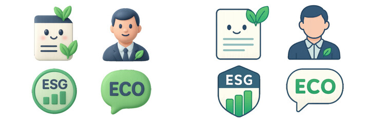 Modern environmental social governance and ecological business concepts for corporate sustainability and responsibility initiatives