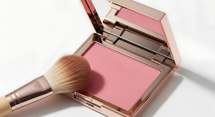 Rose Gold Blush and Makeup Bru