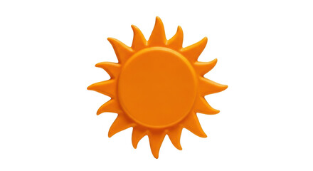 Isolated orange sun icon