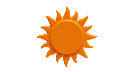 Isolated orange sun icon