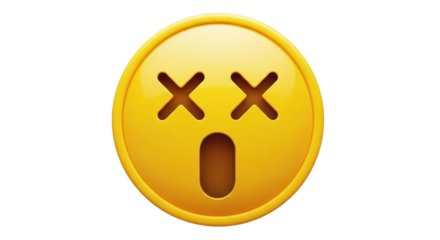 Isolated Dead Emoji Face