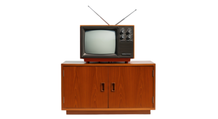 Isolated Television on Cabinet