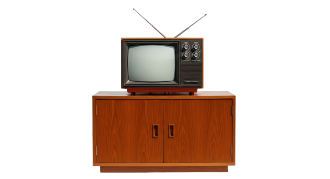 Isolated Television on Cabinet