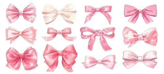 Delicate Pink and Cream Bows