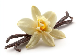 Vanilla flower and pods