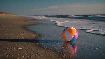 beautiful ball on the  beach 