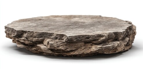 Circular rock pedestal, rough texture