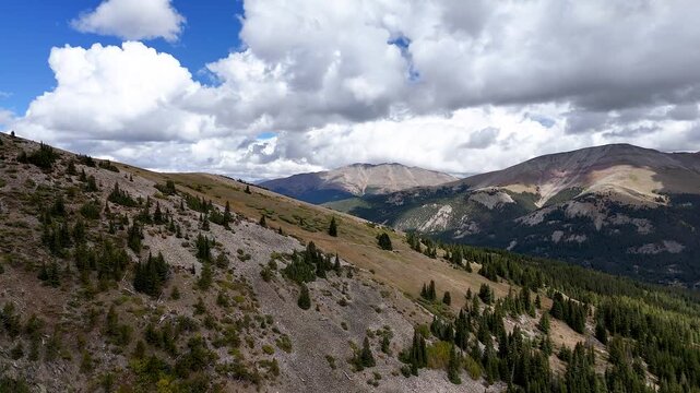 Cinematic Drone Reveal of Rocky Mountains near Breckenridge Colorado