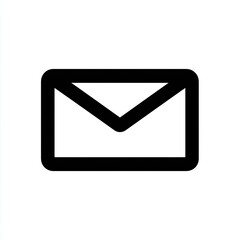 Simple black outline of an email envelope icon