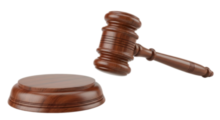 Isolated Wooden Gavel