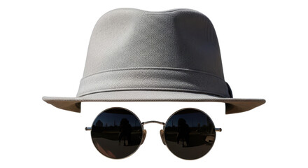 Isolated Hat and Sunglasses