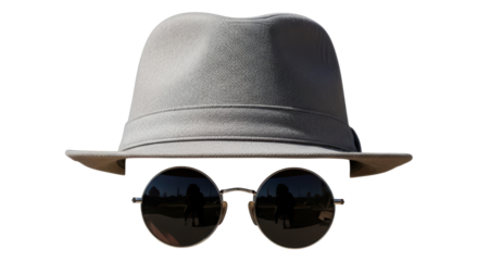 Isolated Hat and Sunglasses