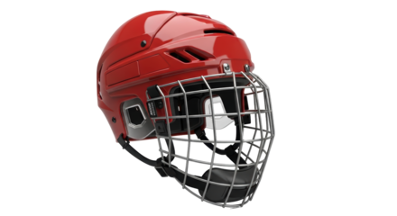 Isolated Hockey Helmet