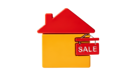 Isolated House for Sale Sign