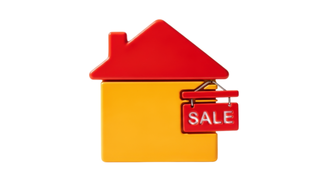 Isolated House for Sale Sign