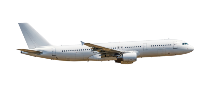 Isolated White Airplane