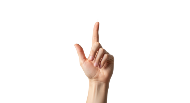 Isolated Hand Pointing Up