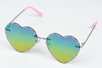 Colorful heart shape sunglasses