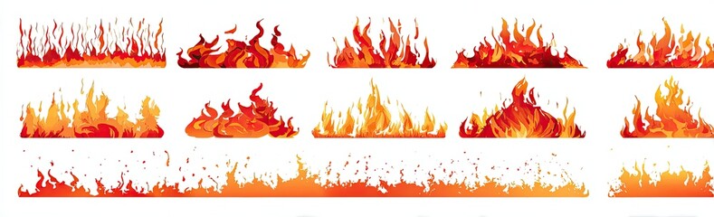 Various fire flame graphics