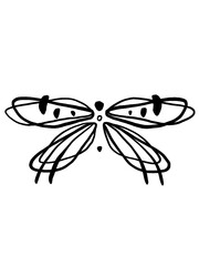 Hand-drawn edgy minimalist ink blot insect doodle