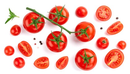 Fresh tomatoes, top view