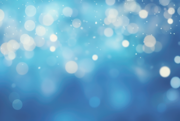 Abstract Bokeh Effect on Blue Gradient
