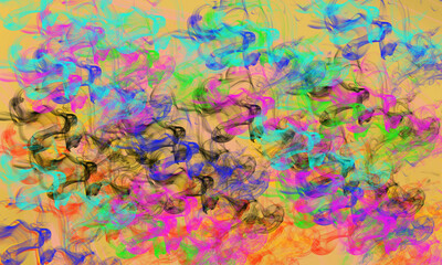 Vibrant abstract swirls of color and light