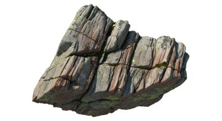 Rough textured rock formation isolated PNG with Transparent Background