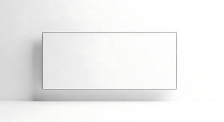Obraz premium Abstract White Rectangular Box Floating Above a Bright White Surface