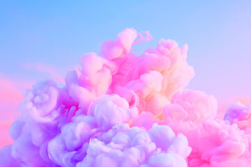 Obraz premium A serene abstract image of a beautiful pastel smoke overlay