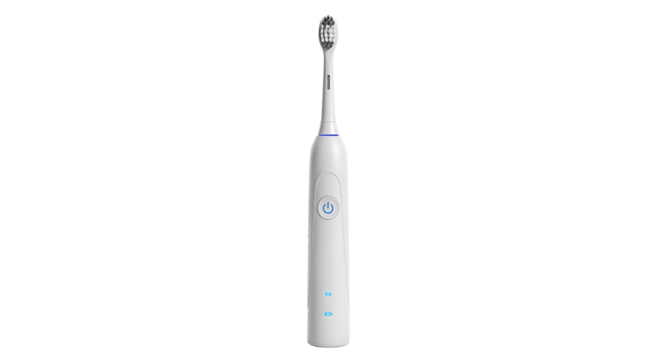 Electric toothbrush for dental care and oral hygiene isolated PNG with Transparent Background