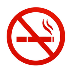 Obraz premium No Smoking Prohibition Sign: A bold red prohibition sign against smoking, signifying a clear directive for a smoke-free environment, advocating for health and wellness.