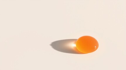 Glowing orange liquid drop on white surface in minimal lighting Fantastic Frontiers Digital Artwork series ar 16:9
