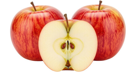 Isolated Three Red Apples