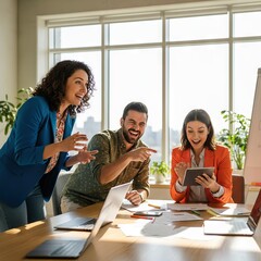 group of business people working in office