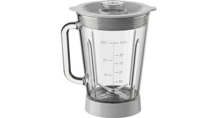 Isolated Clear Glass Blender Jar