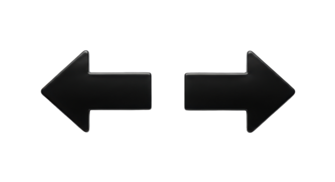 Isolated Left and Right Arrows