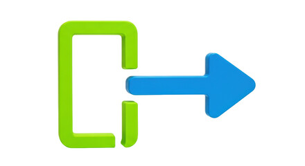 Isolated Green Exit Symbol