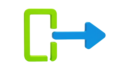 Isolated Green Exit Symbol