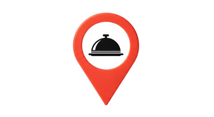 Obraz premium Isolated Restaurant Location Pin