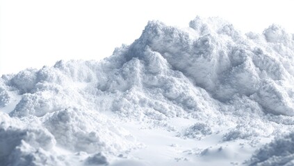 White powder mound, textured like a mountain range