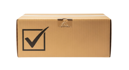 Isolated Box With Check Mark