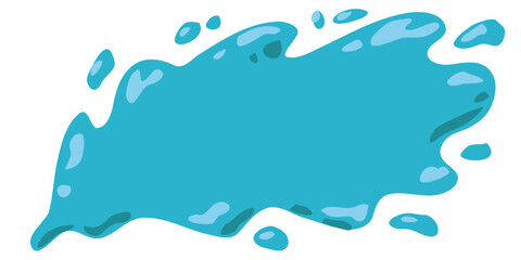 wavy splashing water vector illustration in flat style. cartoon splashing water background.