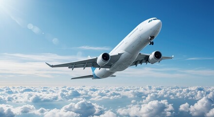 Obraz premium Sky-High Business Abstract Travel and Lifestyle Amidst Nature, City, Technology Background for Fashion People