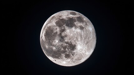 Obraz premium crater. The moon's rugged surface shines in stark detail against the vast darkness of space, a celestial marvel. STEM education sheets.