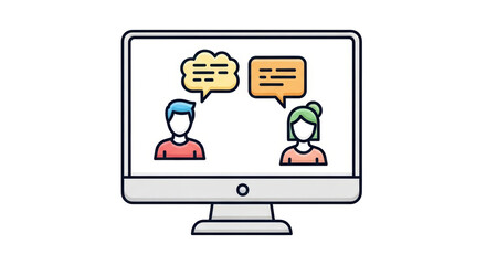 Isolated Online Communication on Computer Screen