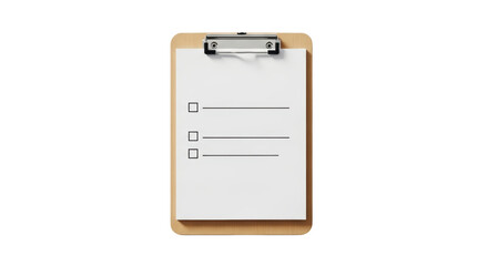 Isolated Clipboard Checklist