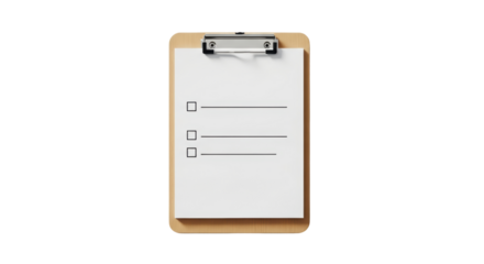 Isolated Clipboard Checklist