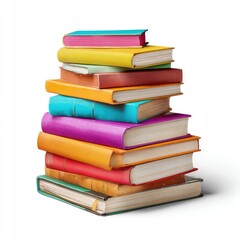 Fototapeta premium A vibrant stack of colorful books (2)